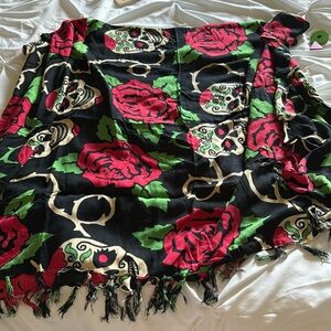 Multiway Sarong Wrap or Cover-Up (Skulls & Roses)